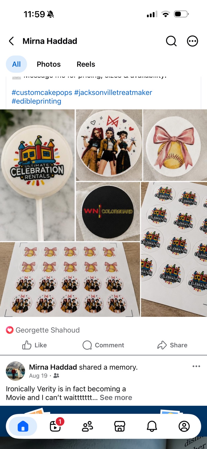 Custom edible logo and character designs