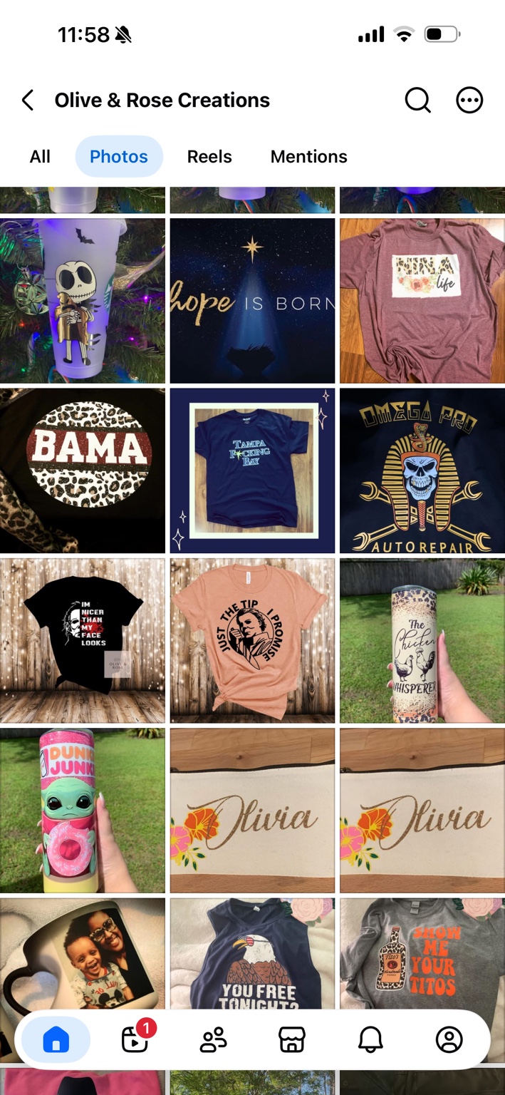 Custom shirts, tumblers, and keepsakes